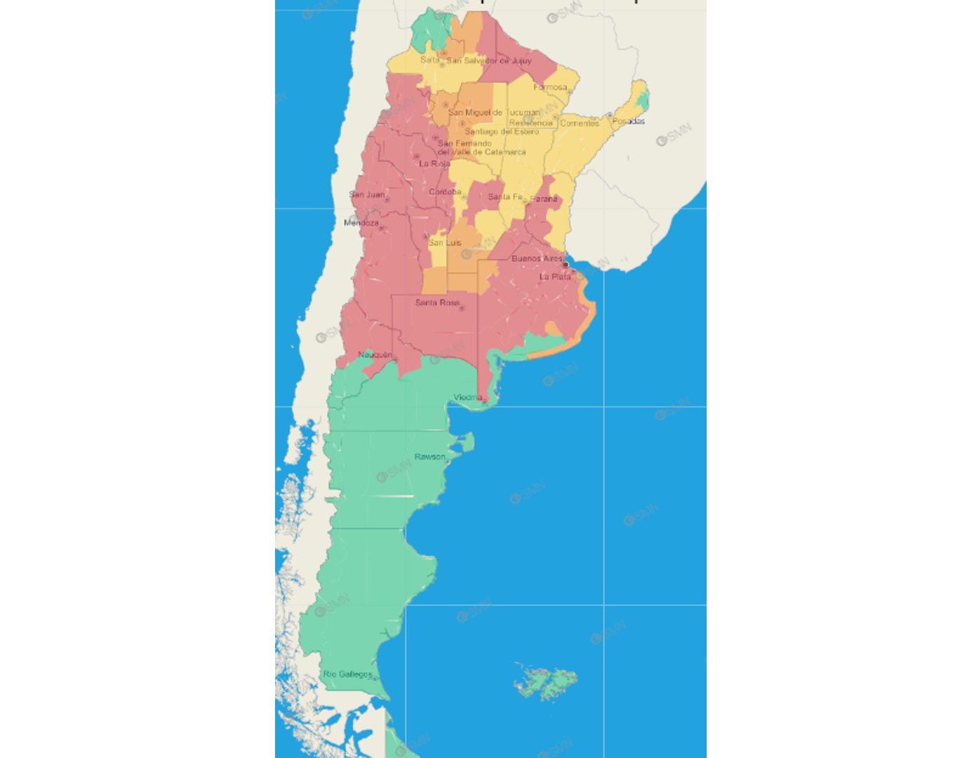 Mapa Alertas SMN 03/02/2024