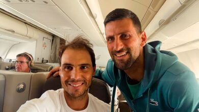 Photo of La “imagen del año” entre Rafa Nadal y Novak Djokovic en un inesperado encuentro a bordo de un avión