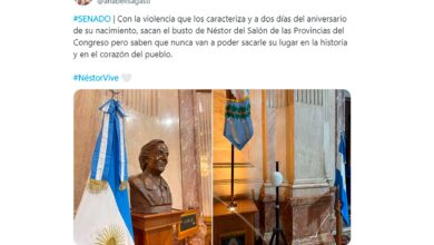 Photo of Víctoria Villarruel retiró un busto de Néstor Kirchner del Congreso: “No fue senador, no fue vicepresidente y yo no soy su viuda”