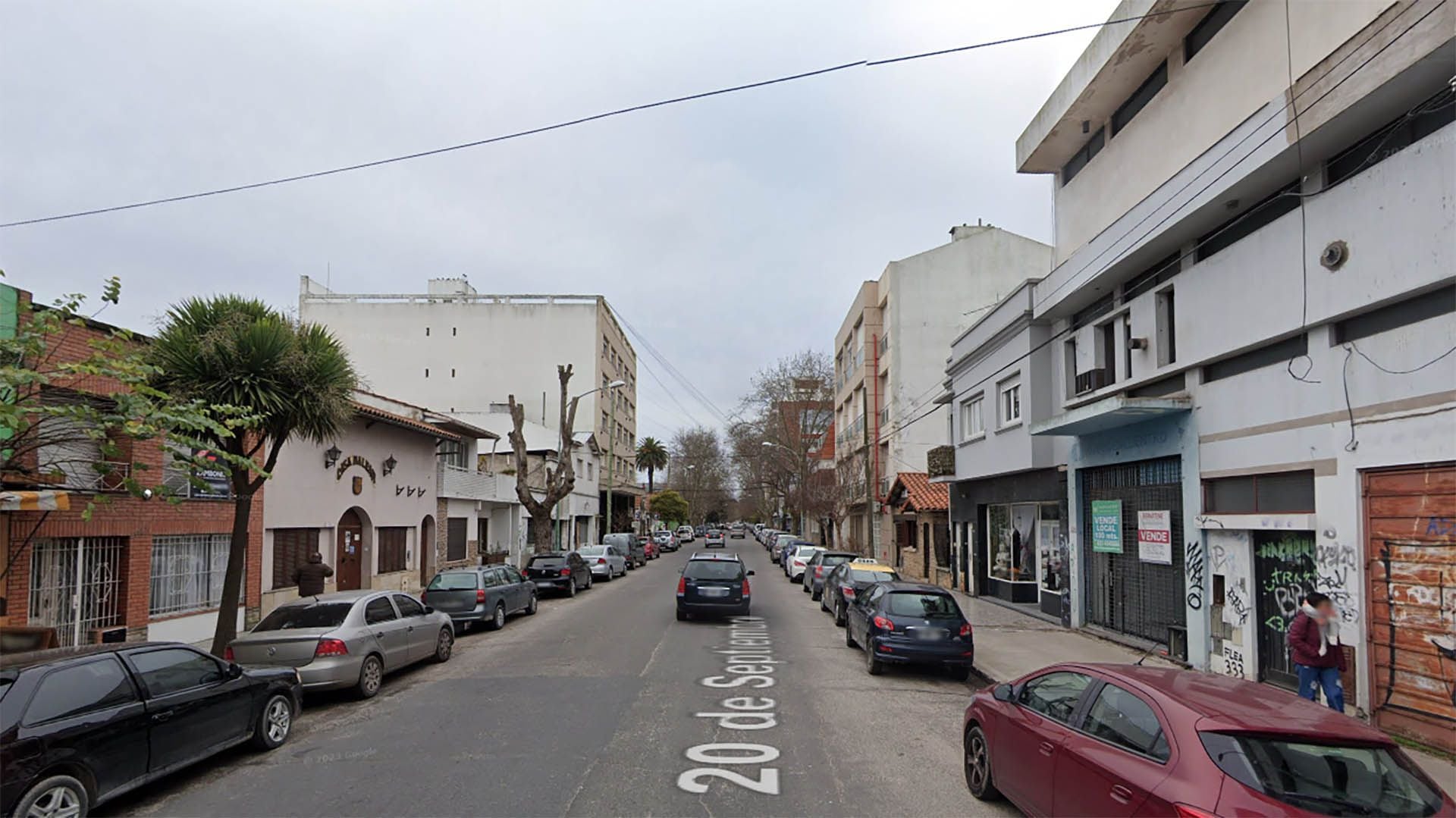 calle 20 de septiembre entre moreno y bolivar, de Mar del Plata - captura