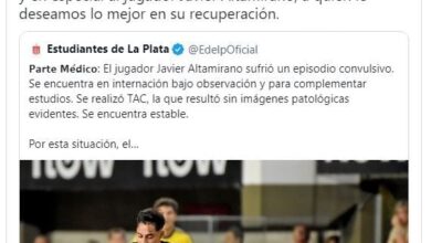 Photo of El juego entre Estudiantes y Boca Juniors se suspendió a los 27 minutos por la descompensación de Javier Altamirano