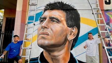 Photo of La historia detrás del mural de Diego Maradona en Miami: la elección de la foto y el regalo para Messi