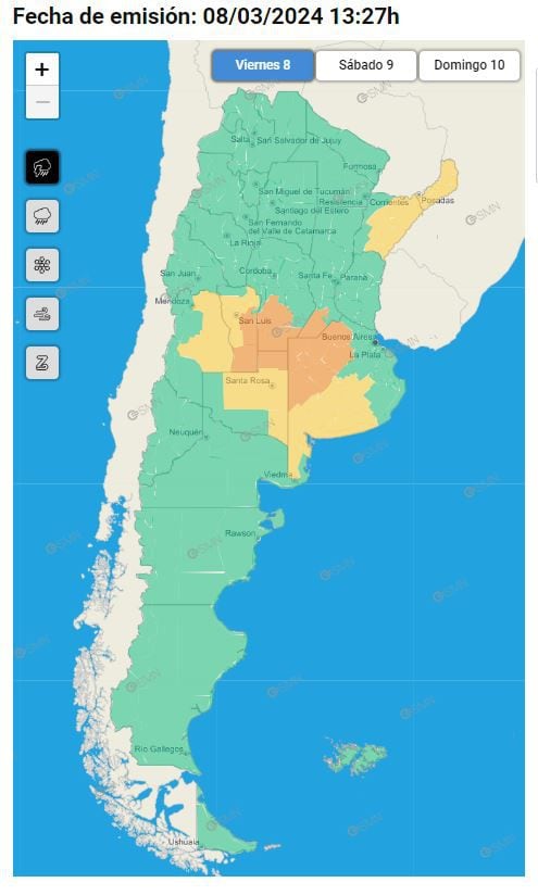 pronostico viernes 8 de marzo smn