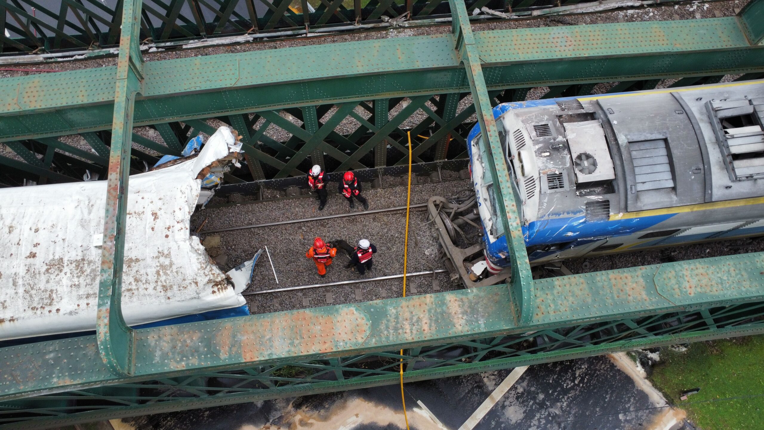 El choque entre un ferrocarril de la línea San Martín y una locomotora