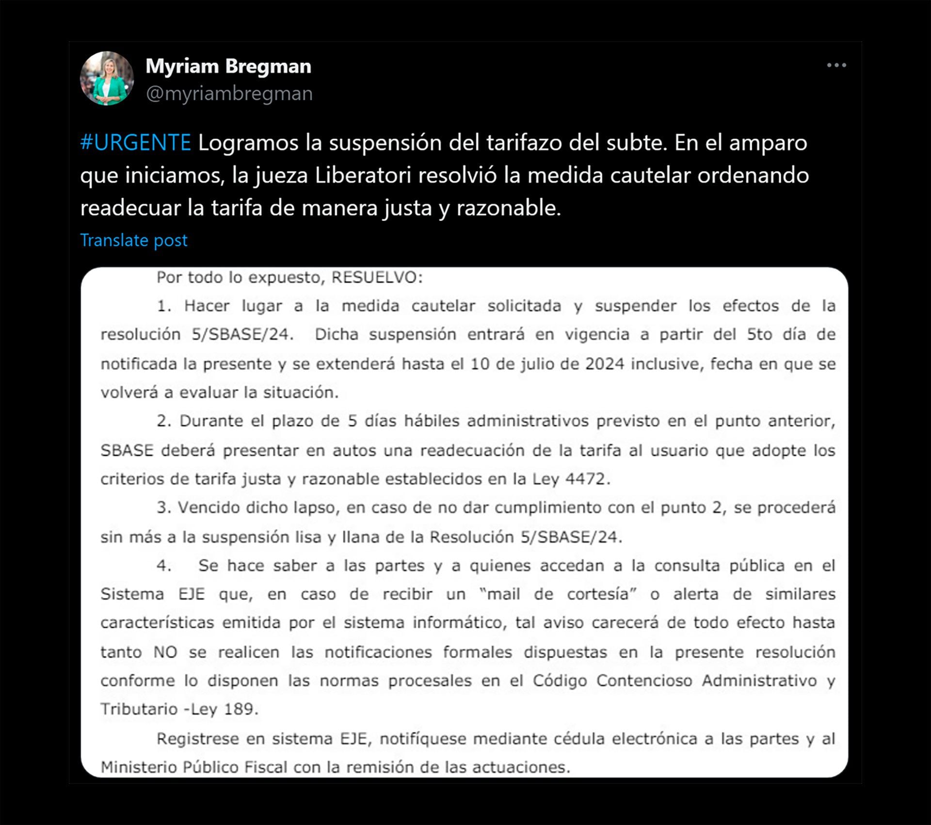 La Justicia ordenó suspender el aumento del pasaje de subte hasta el 10 de julio