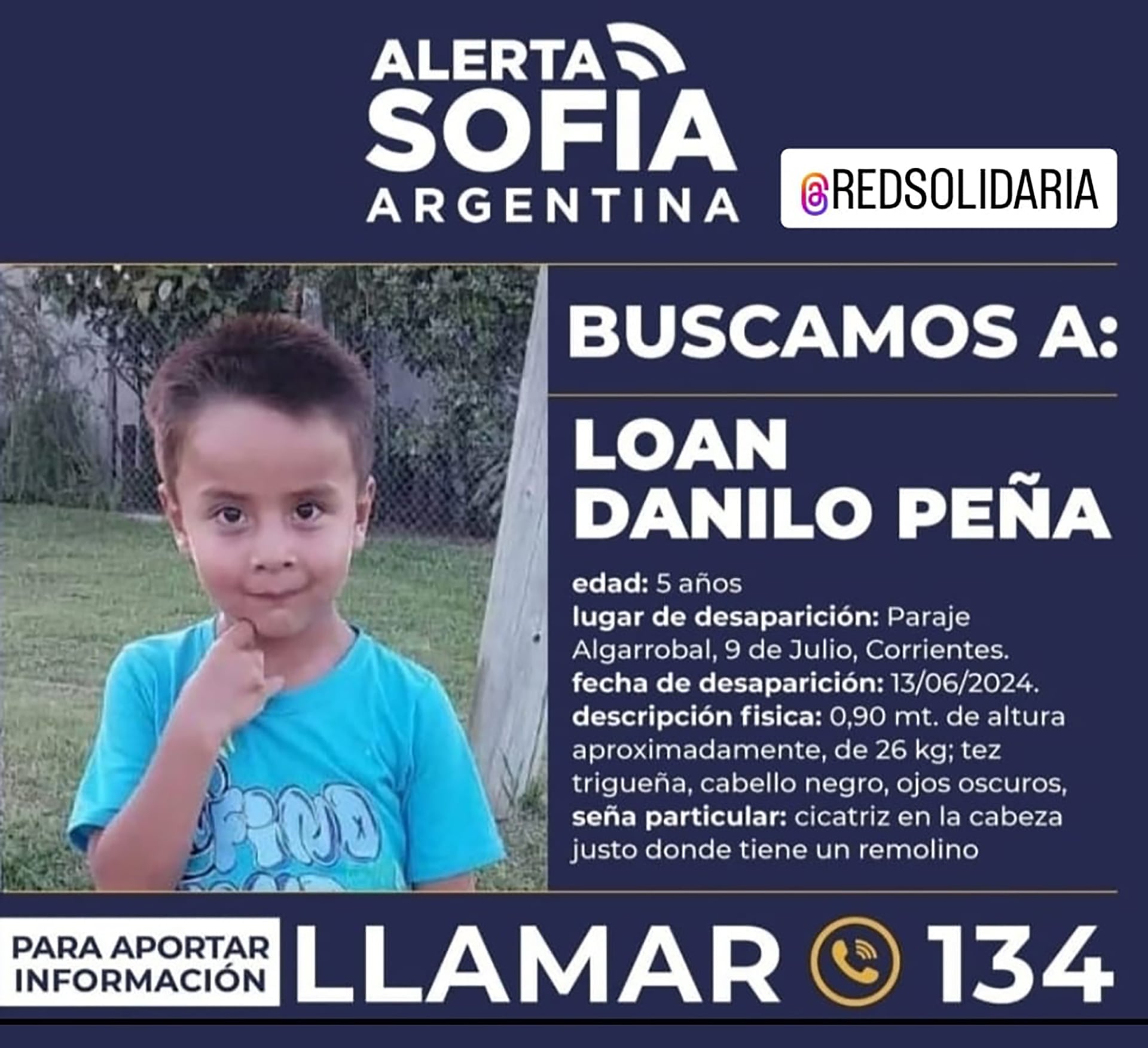 Desaparición de Loan Danilo Peña: concentración en Plaza de Mayo