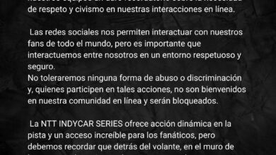 Photo of Tensión en la IndyCar: el piloto que tocó a Agustín Canapino denunció que fue amenazado de muerte