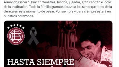 Photo of Dolor en el mundo del fútbol por la muerte de la “Urraca” González, ídolo histórico de Lanús: el sentido homenaje ante Racing