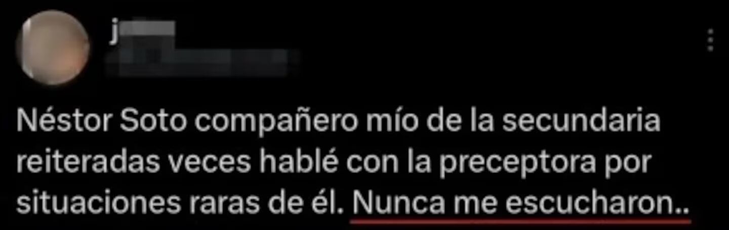 Crimen de Catalina Gutiérrez, caso de abuso contra Nestor Soto