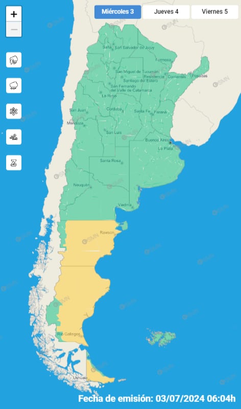 mapas de alertas 3 de julio