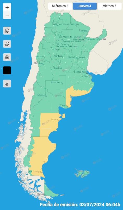 mapas de alertas 3 de julio