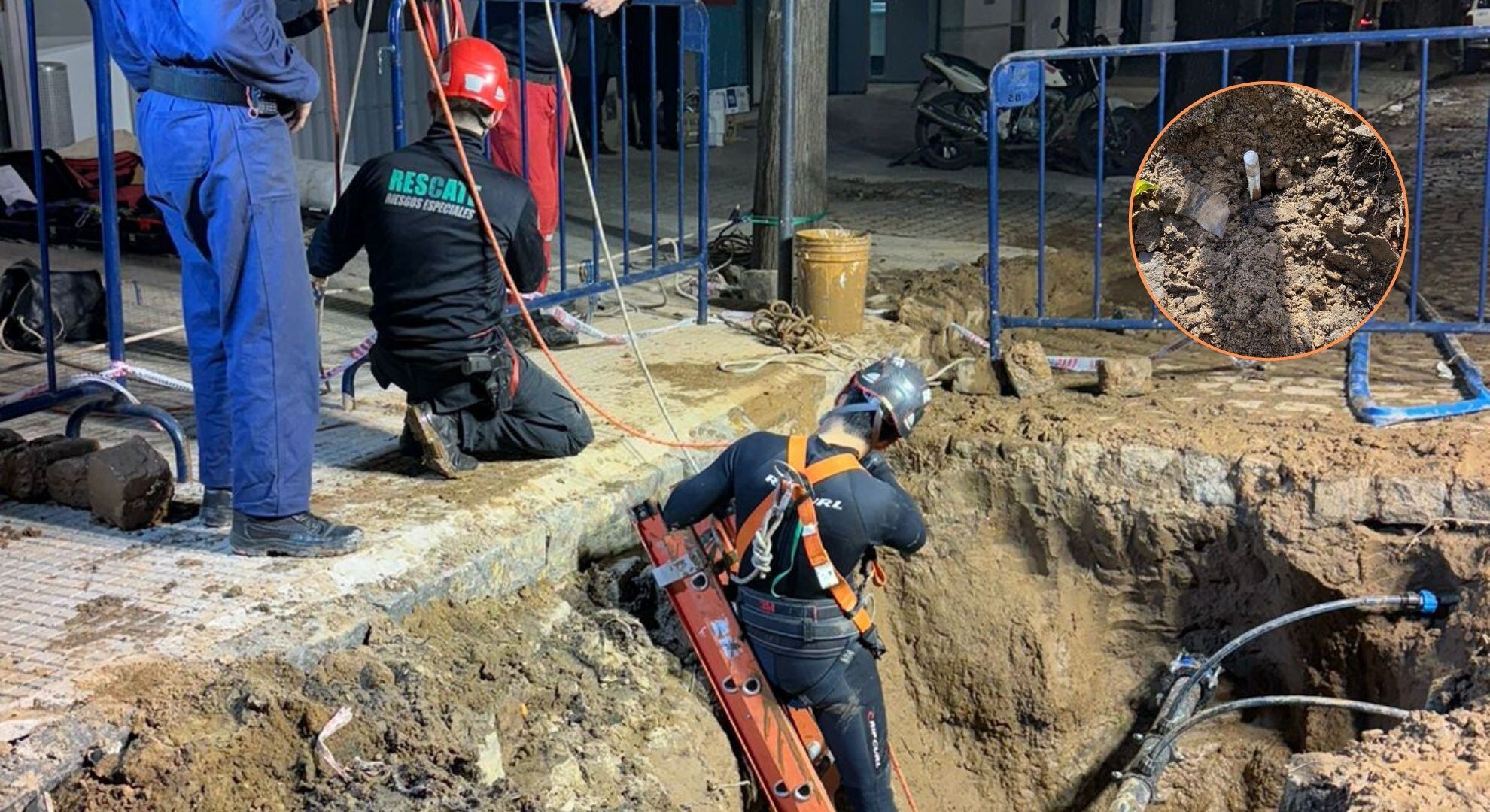 túnel creado para robar un banco de San Isidro